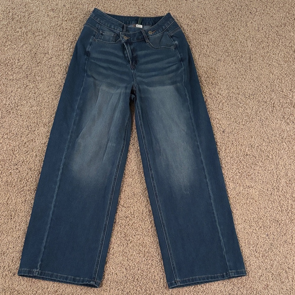 HALARA Dark Blue Straight-Leg Women’s Jeans